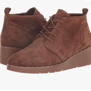 NIB Steven by Steve Madden Brown Suede Lace Up 2” Wedge Heel Shoes